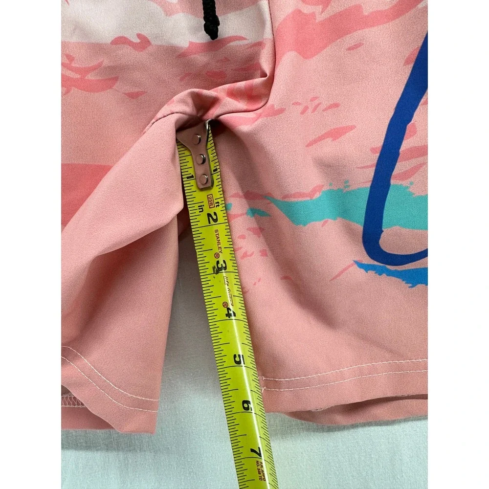 La Croix Cran-Raspberry Pink Swim‎ Trunks Mens Size 36 Graphic Board Shorts